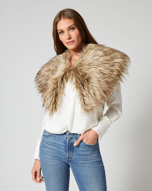 Petite Fox Faux Fur Wrap