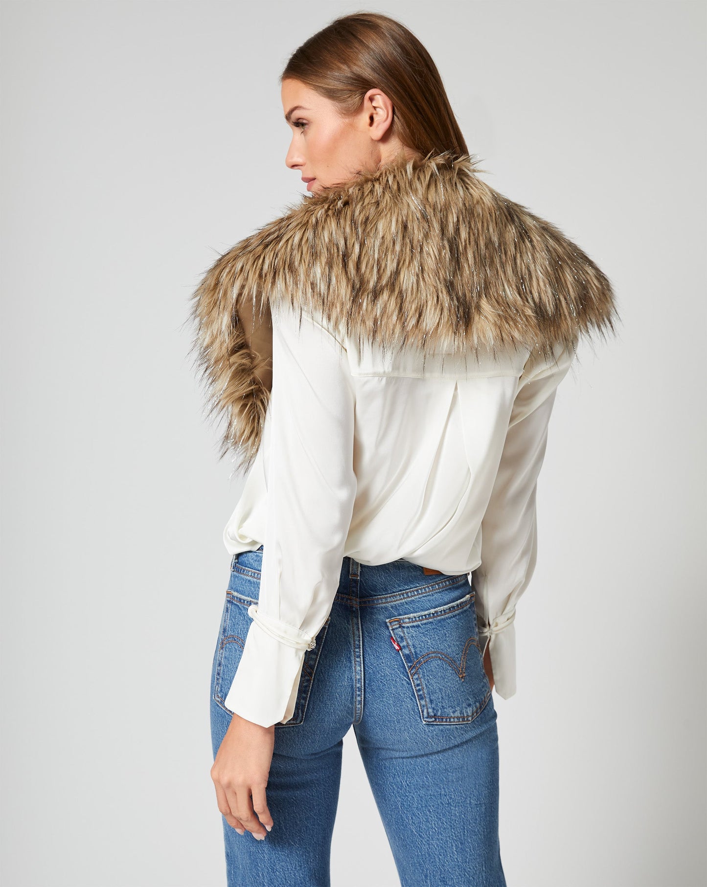 Petite Fox Faux Fur Wrap