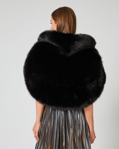 Faux Fox Fur Cape