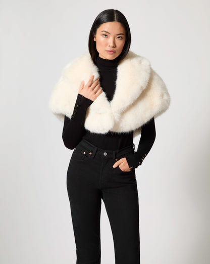 Faux Fox Fur Cape