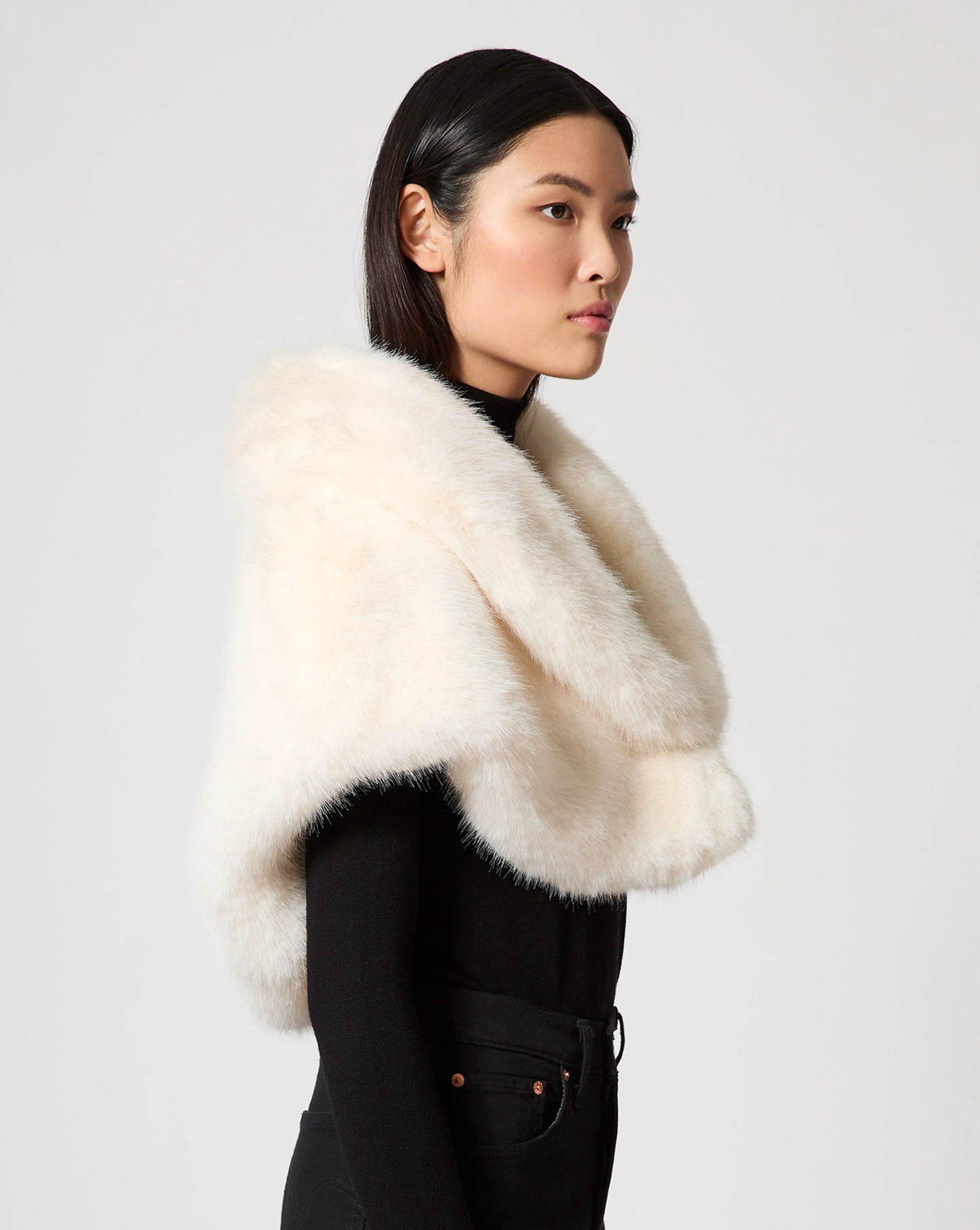 Faux Fox Fur Cape