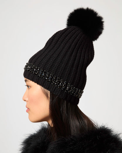 Jewel Embellished Beanie