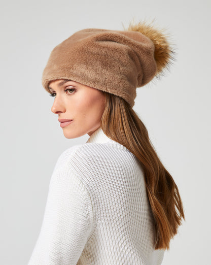 Teddy Mink Faux Fur Beanie