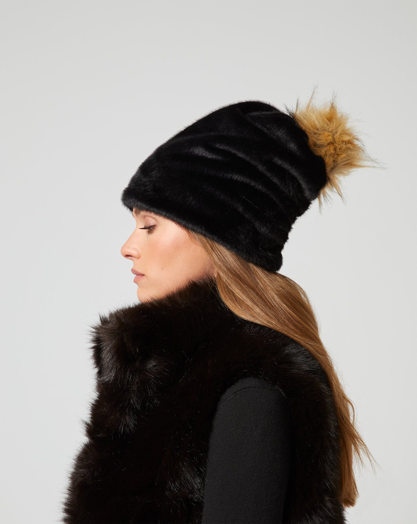 Teddy Mink Faux Fur Beanie