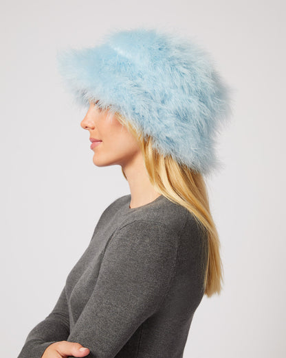 Marabou Feather Bucket Hat