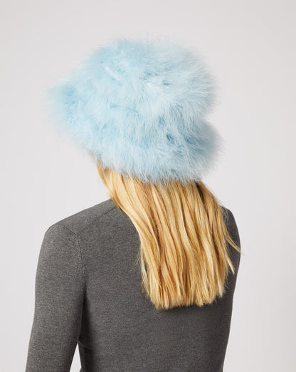 Marabou Feather Bucket Hat