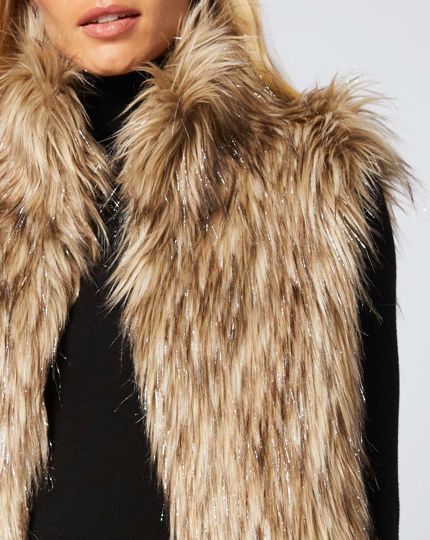 Kate Long Hair Faux  Fur Vest