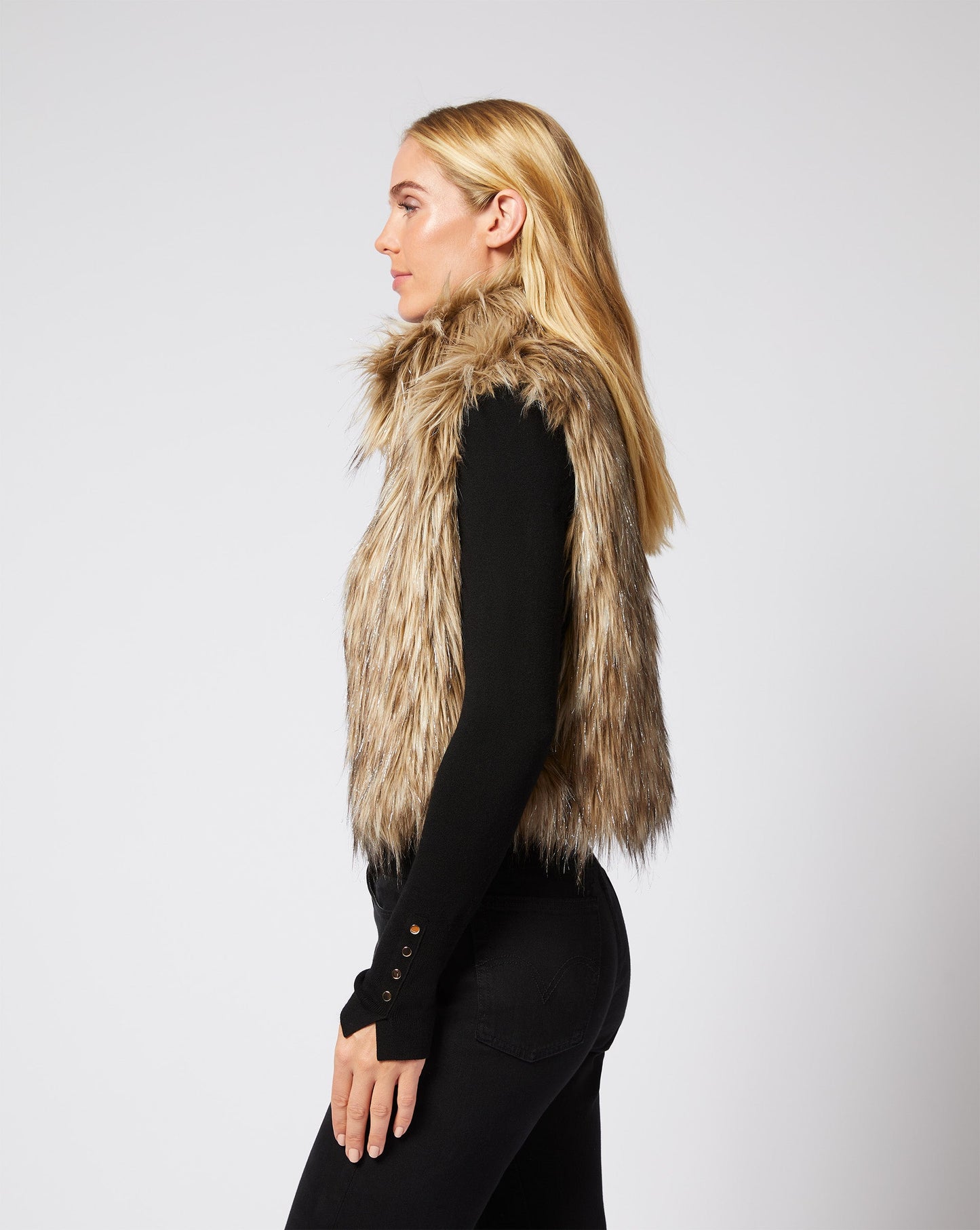 Kate Long Hair Faux  Fur Vest