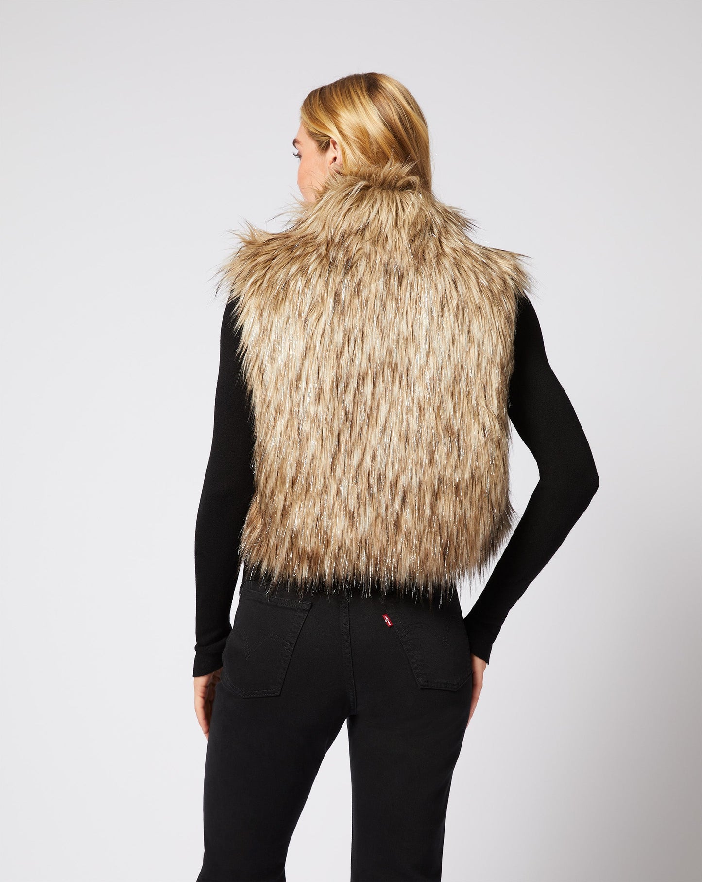 Kate Long Hair Faux  Fur Vest