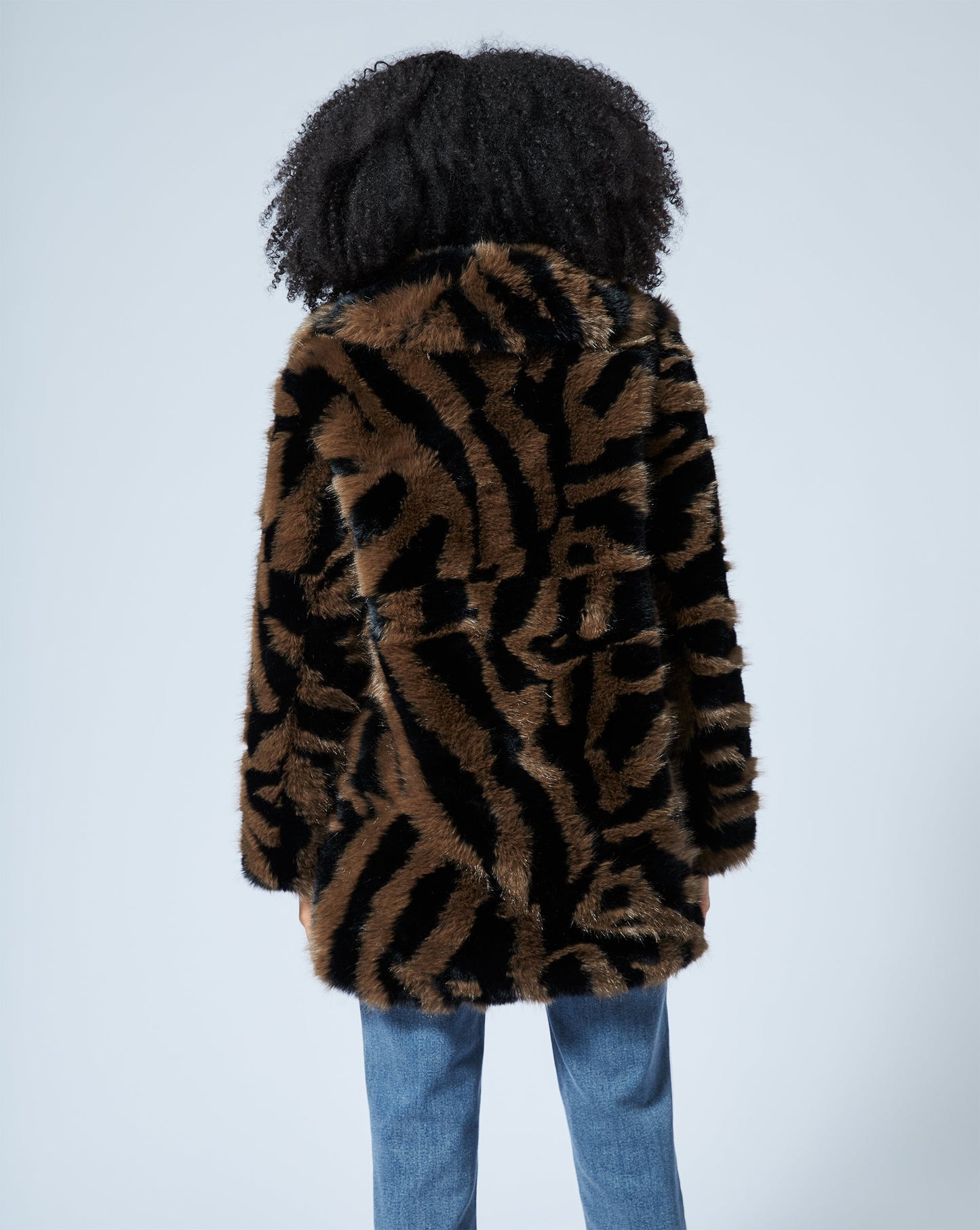 Animal Print Fox Faux Fur Jacket