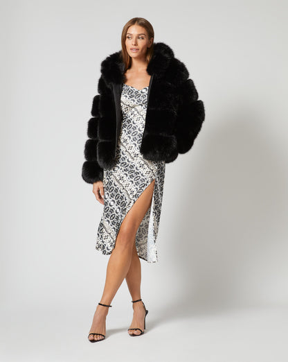 Landau Hooded Fox Faux Fur Jacket