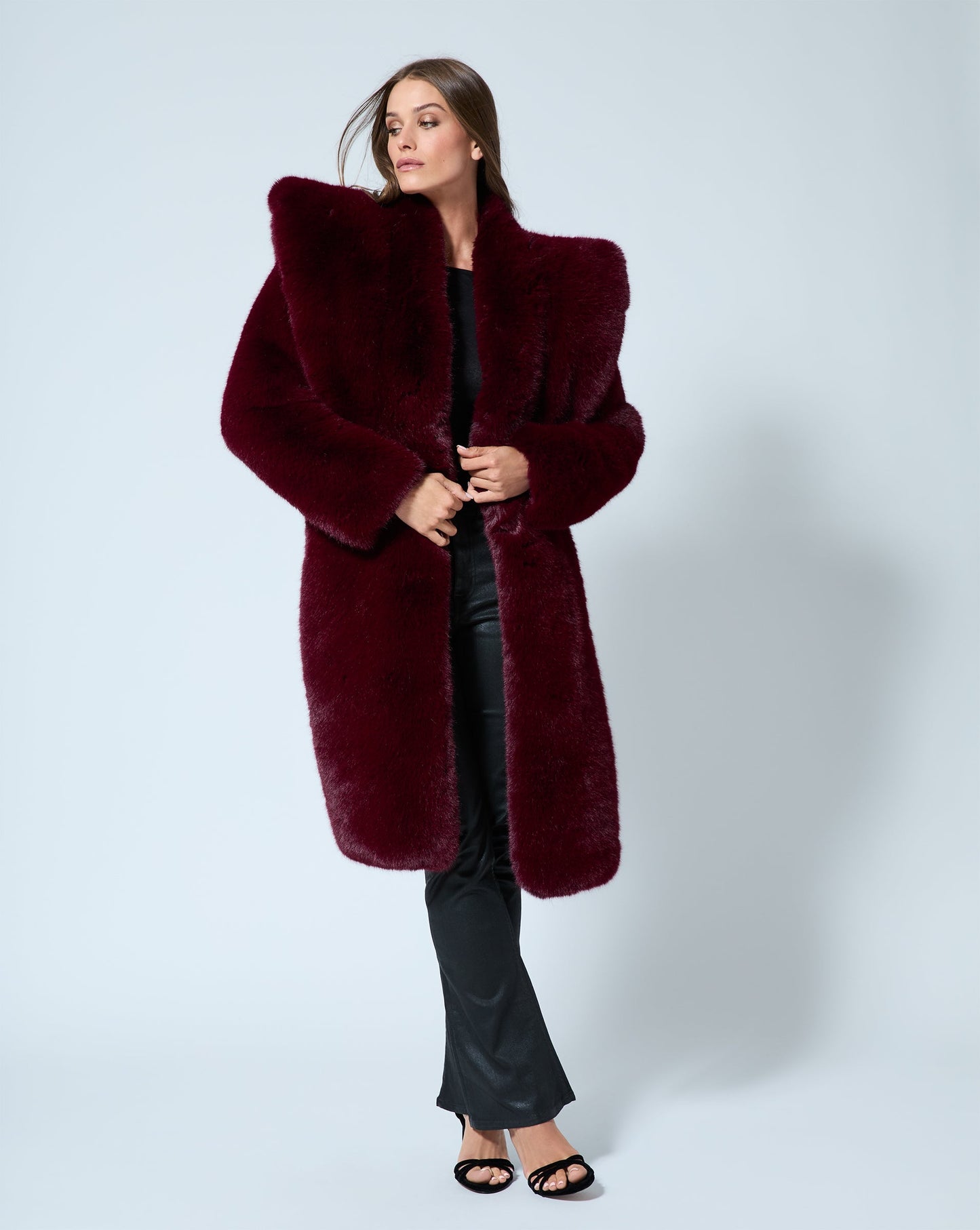 Hourglass Fox Faux Fur Coat