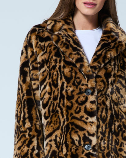 Cheetah Print Faux Fur Coat