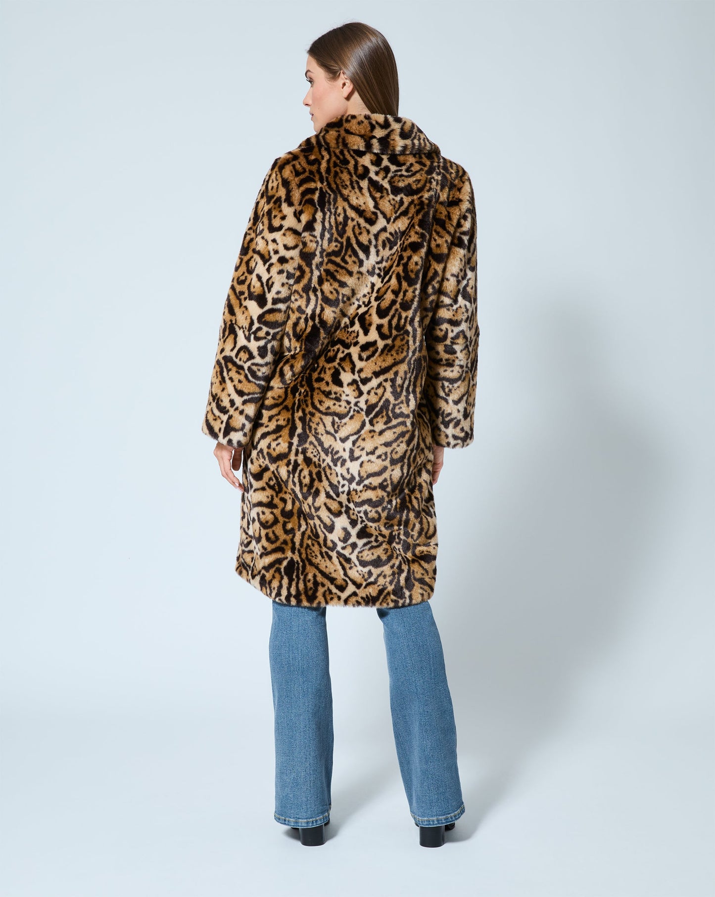 Cheetah Print Faux Fur Coat