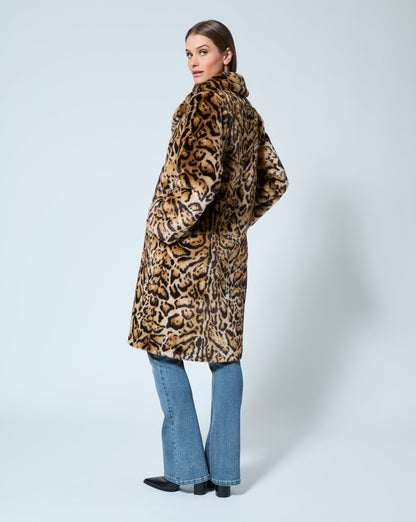 Cheetah Print Faux Fur Coat