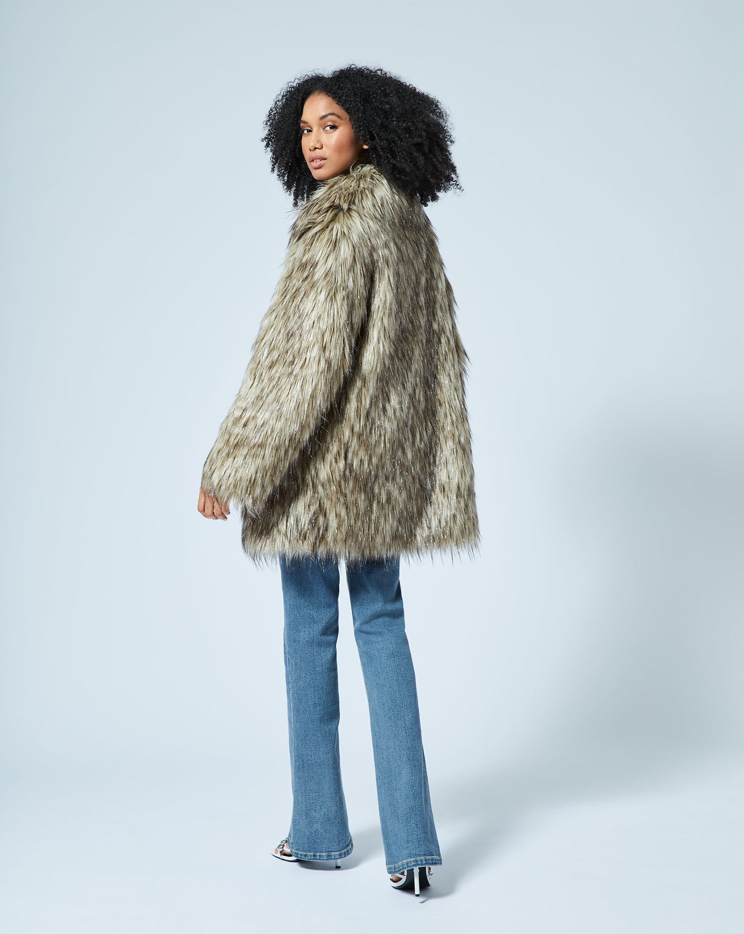 Long Hair Fox Faux Fur Coat