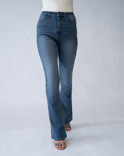 High Waist Bootcut Denim Jean