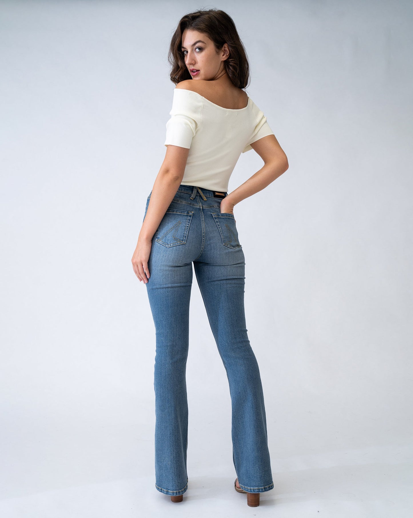 High Waist Bootcut Denim Jean