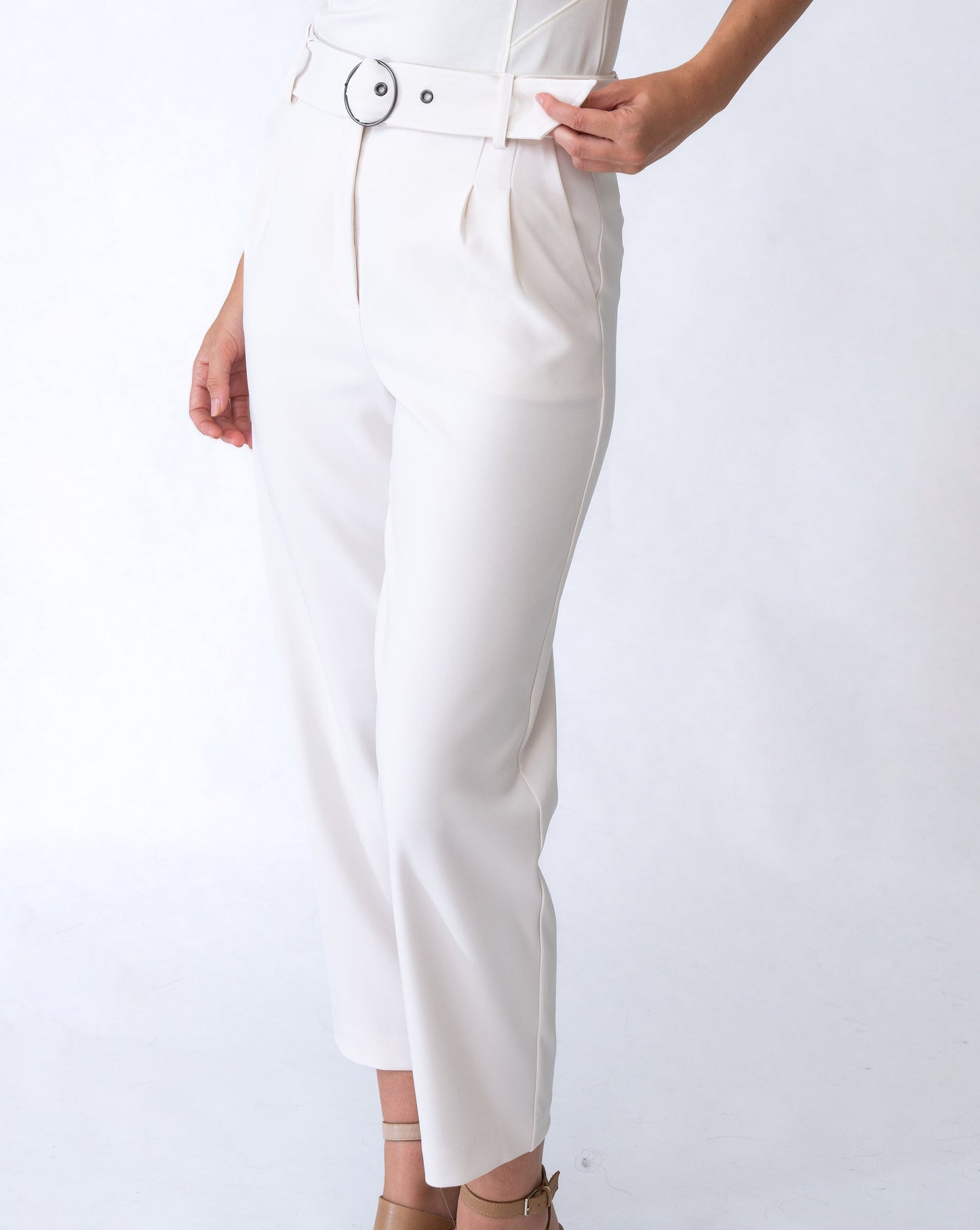 Cropped Pleated Trouser