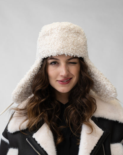 FINAL SALE - Faux Sherpa Trapper Hat