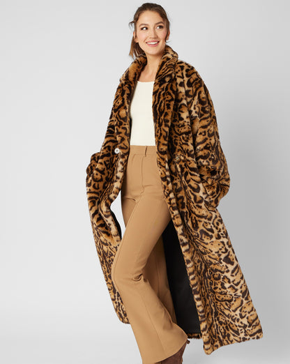 Leopard Faux Fur Coat