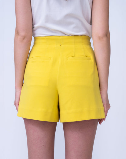 Pleated High Waist Short