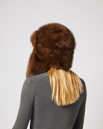 Lauren Fox Faux Fur Trapper Hat