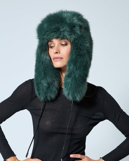 Lauren Fox Faux Fur Trapper Hat