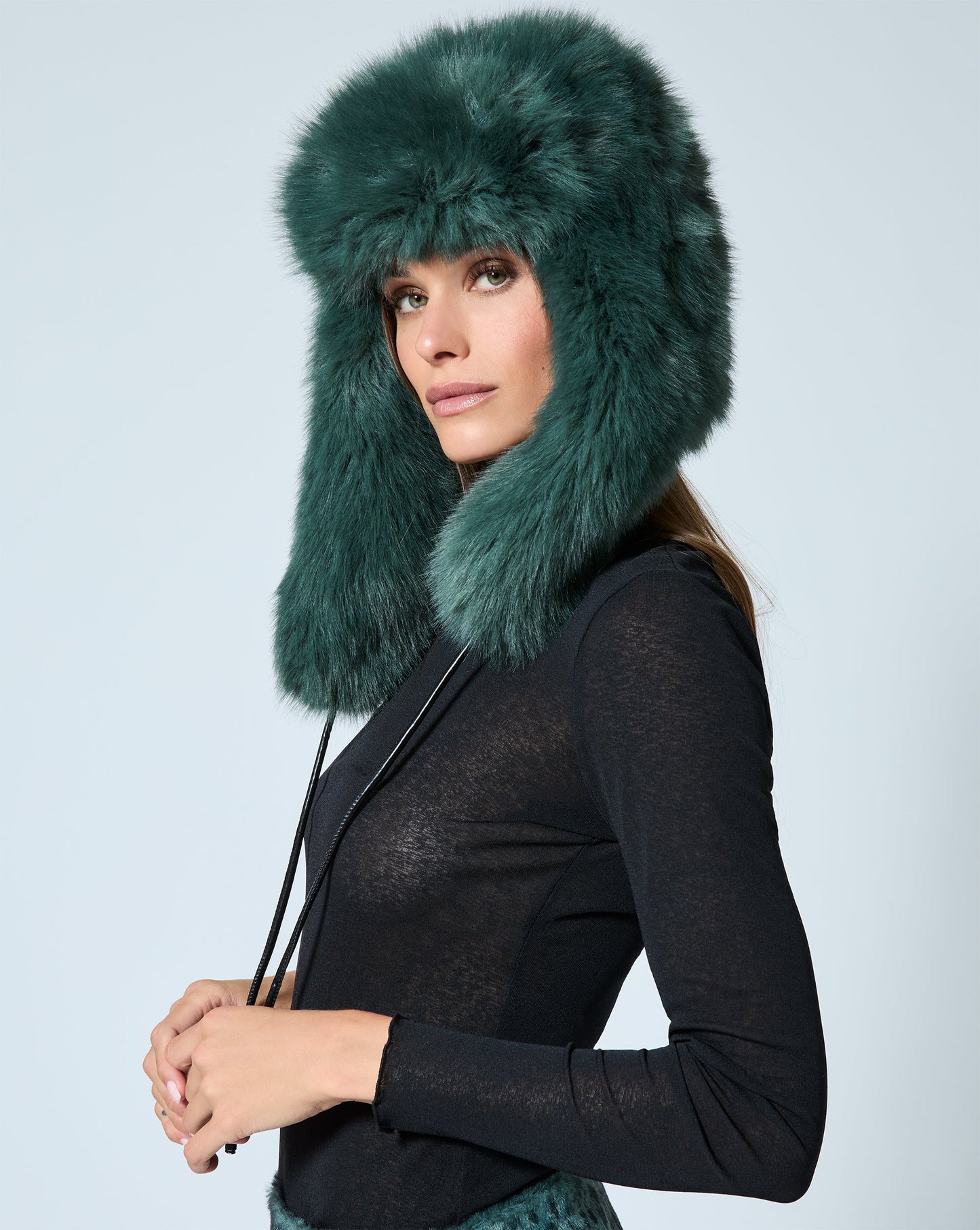 Lauren Fox Faux Fur Trapper Hat