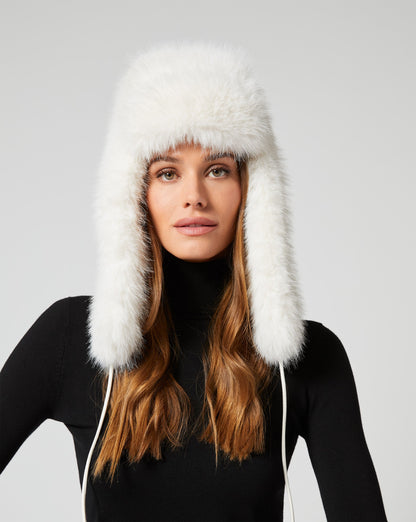 Lauren Fox Faux Fur Trapper Hat