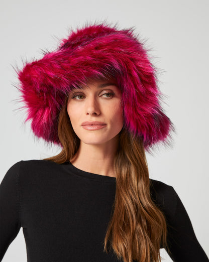 Long Hair Racoon Faux Fur Hat