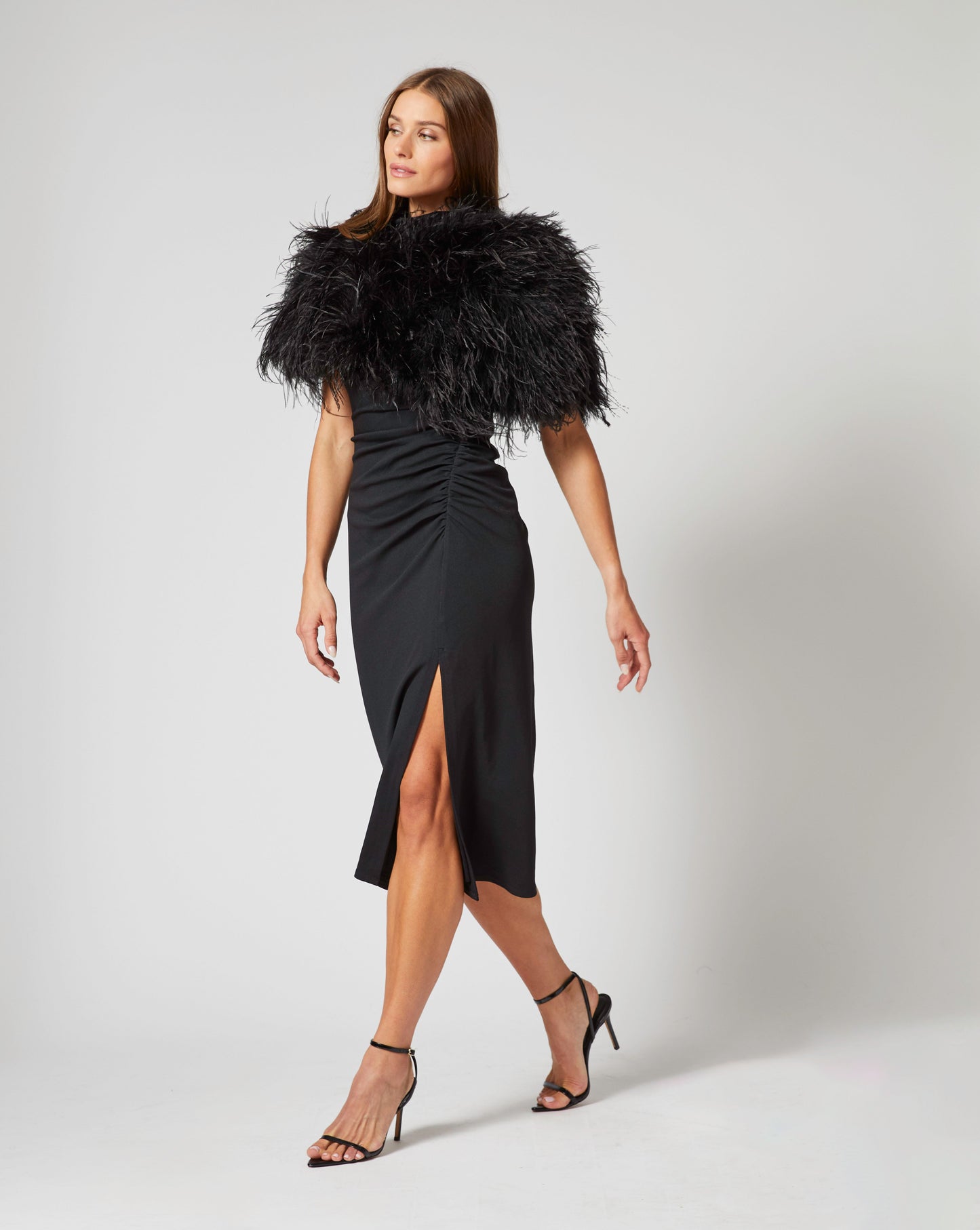 Ostrich Feather Capelet