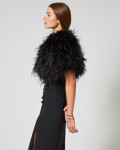 Ostrich Feather Capelet