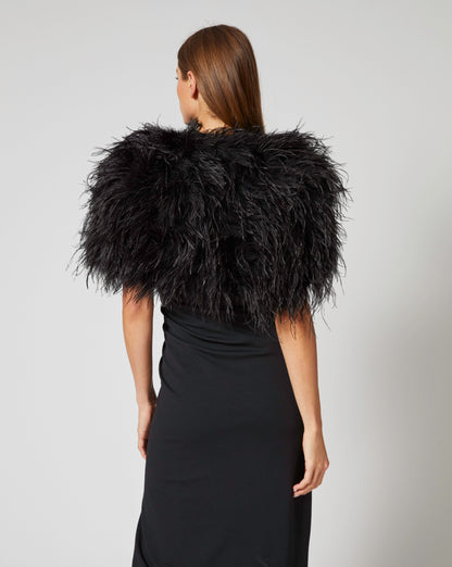 Ostrich Feather Capelet