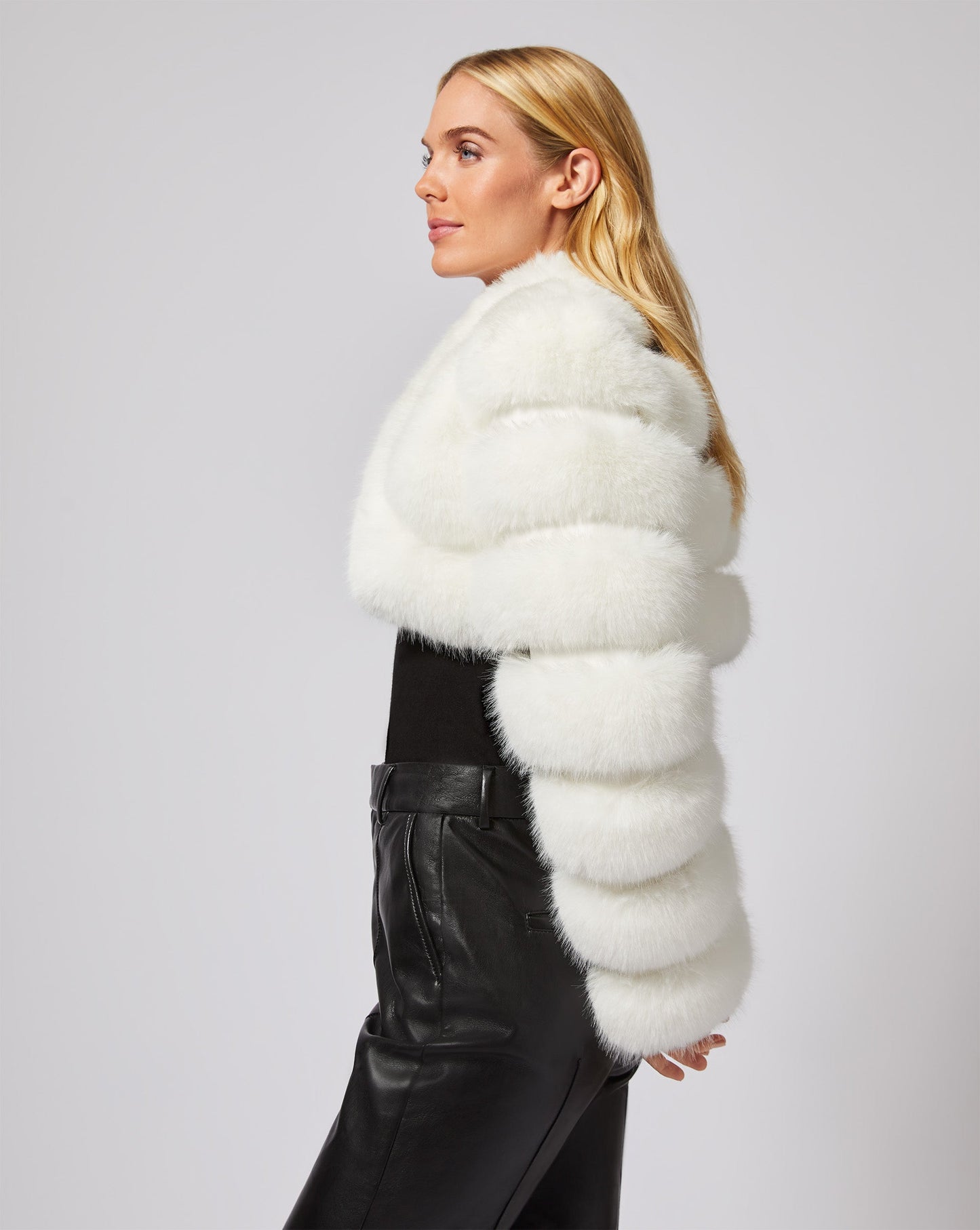 Cropped Faux Fur Jacket