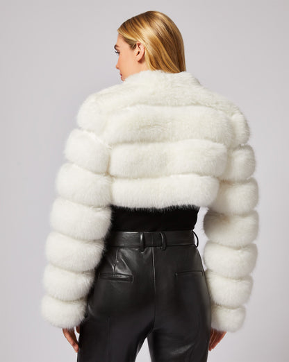 Cropped Faux Fur Jacket