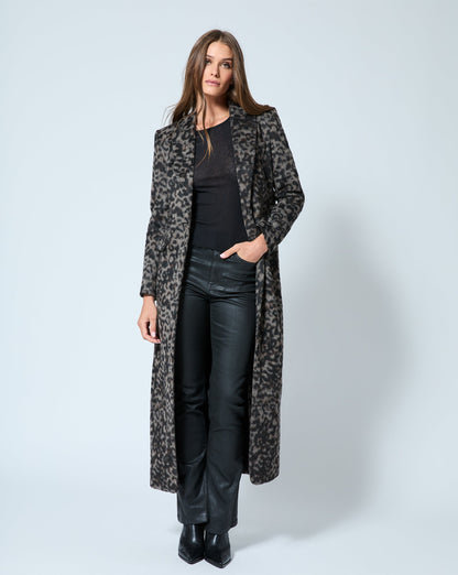 Cheetah Wool Coat