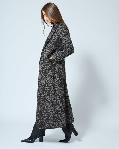 Cheetah Wool Coat