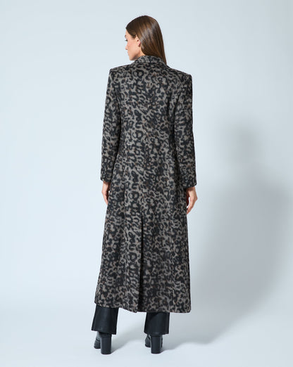 Cheetah Wool Coat