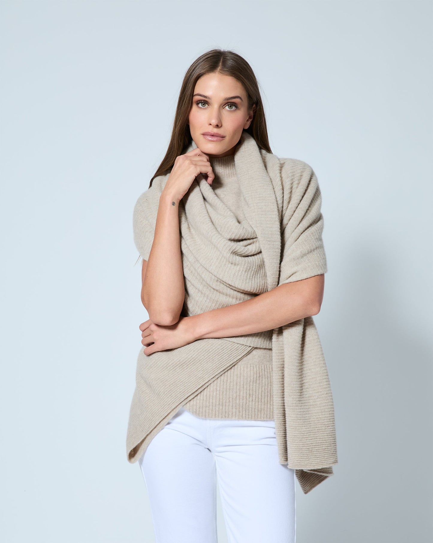 Cashmere Wrap Scarf Vest