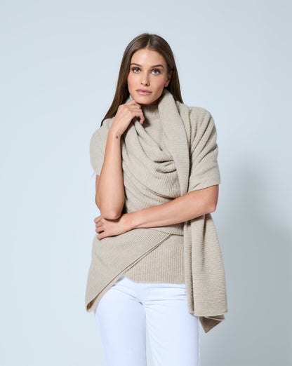 Cashmere Wrap Scarf Vest