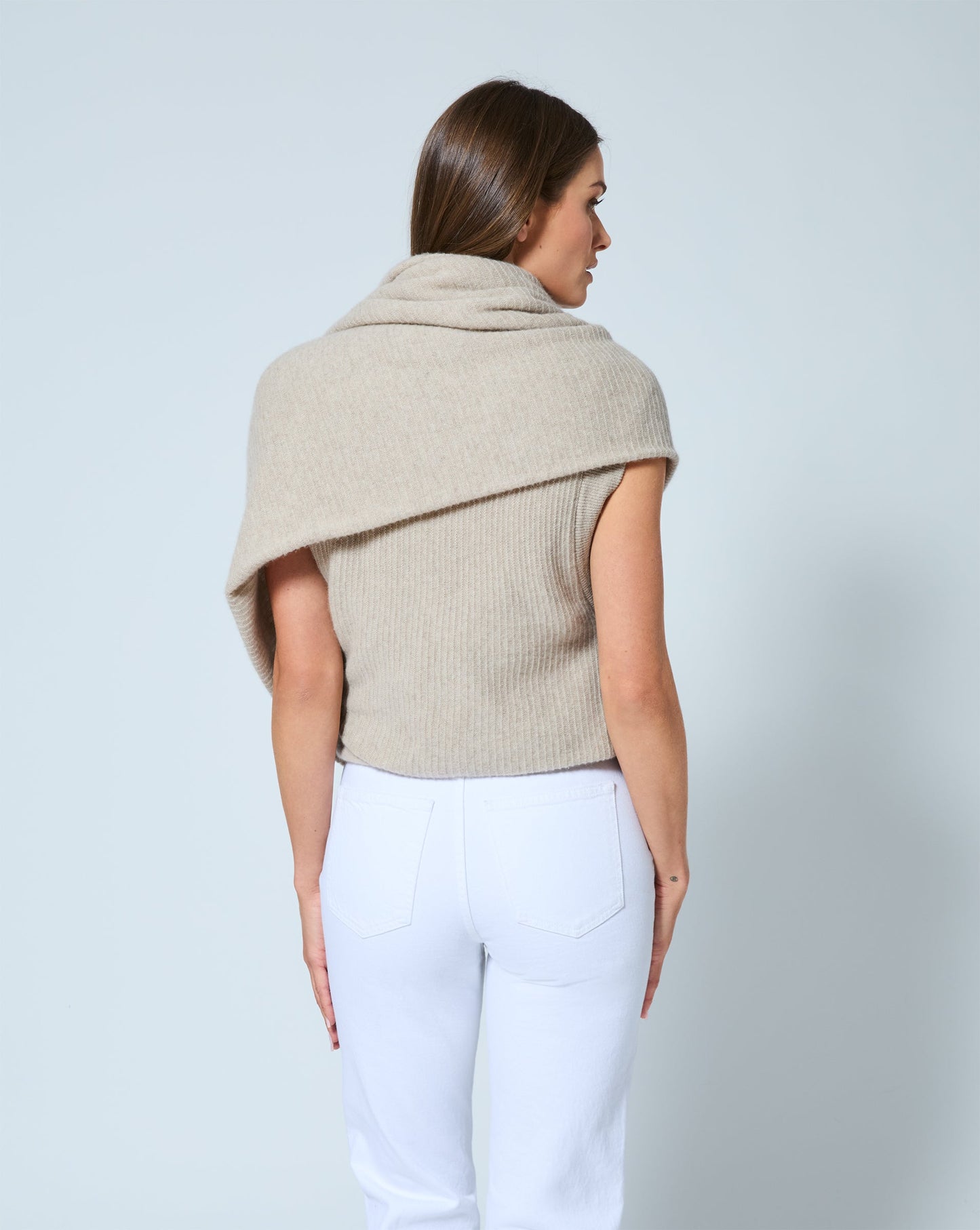 Cashmere Wrap Scarf Vest