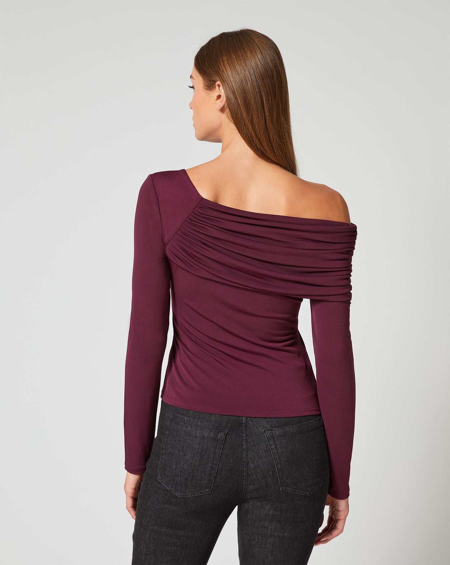 Draped One-Shoulder Top