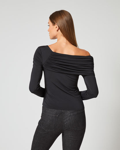 Draped One-Shoulder Top